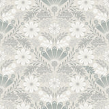 A-Street Prints 2999-24125 Klockrike Light Grey Botanical Damask Wallpaper