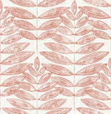 A-Street Prints 2999-25103 Akira Coral Leaf Wallpaper