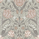 A-Street Prints 2999-44105 Filippa Grey Tulip Wallpaper