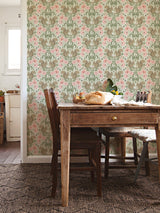 A-Street Prints 2999-44120 Kurre Pink Woodland Damask Wallpaper