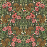 A-Street Prints 2999-44124 Kurre Dark Green Woodland Damask Wallpaper