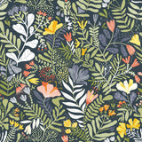 A-Street Prints 2999-55010 Brittsommar Navy Woodland Floral Wallpaper