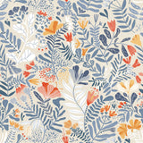 A-Street Prints 2999-55013 Brittsommar Light Blue Woodland Floral Wallpaper