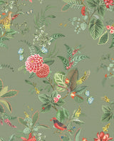 Eijffinger 300114 Floris Olive Woodland Floral Wallpaper