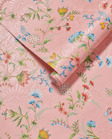 Eijffinger 300122 La Majorelle Pink Ornate Floral Wallpaper