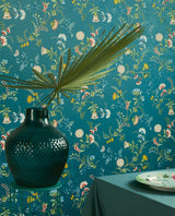 Eijffinger 300125 La Majorelle Teal Ornate Floral Wallpaper