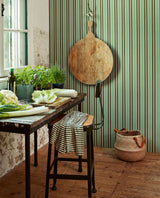 Eijffinger 300134 Cato Green Blurred Lines Wallpaper