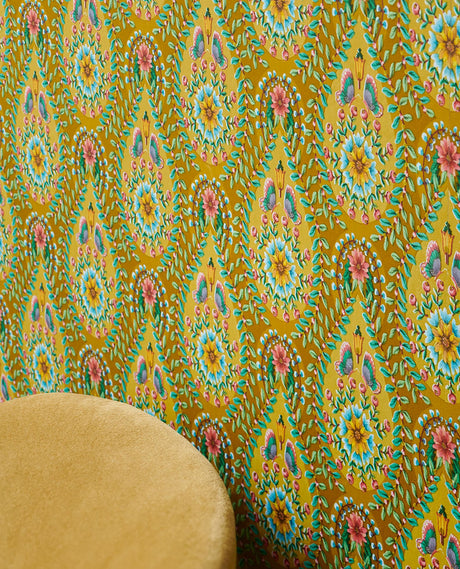 Eijffinger 300151 Garden Party Mustard Raindrops Wallpaper