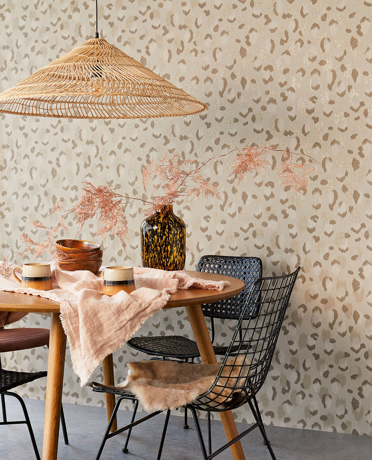 Eijffinger 300541 Javan Taupe Leopard Wallpaper