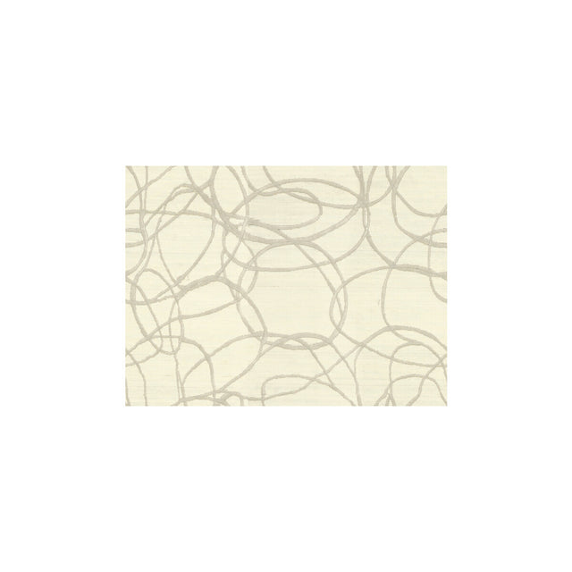KRAVET COUTURE 30275.11.0 SCRAMBLE SILK PLATINUM Fabric - Eade's Wallpaper