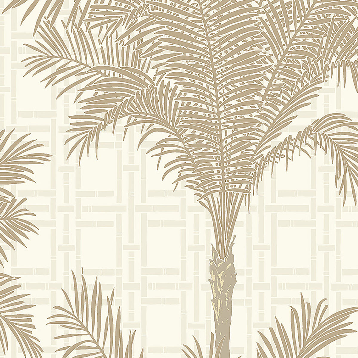 Schumacher 3061 COPACABANA in WARM SILVER Wallpaper - BORÃ…S