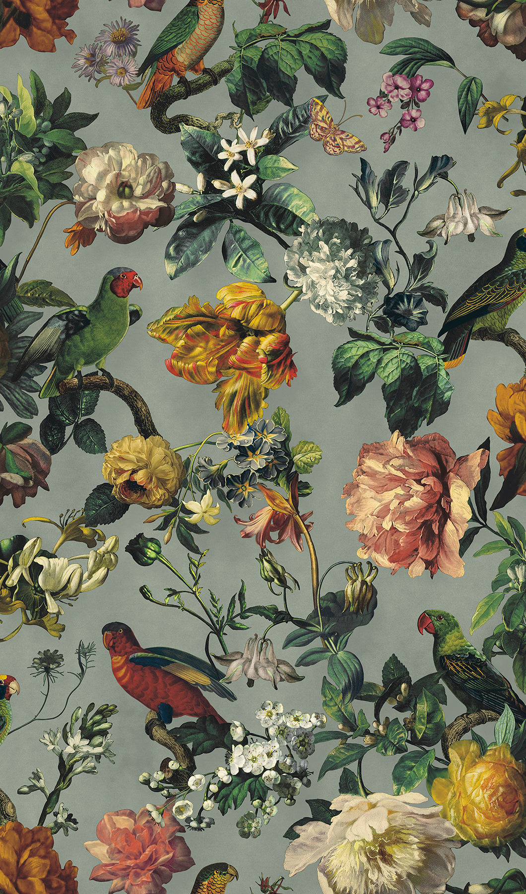 Eijffinger 307302 Claude Sage Floral Wallpaper