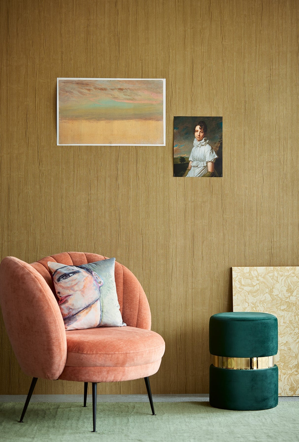 Eijffinger 307337 Diego Honey Distressed Texture Wallpaper