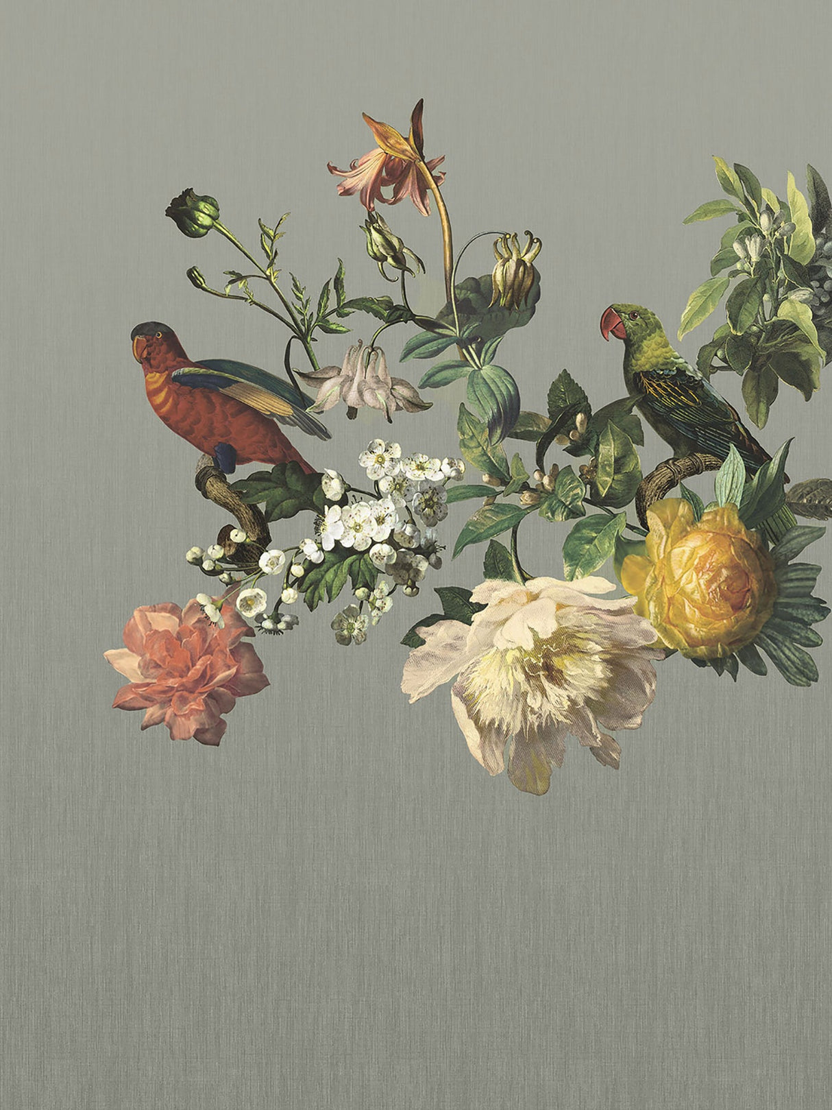 Eijffinger 307402 Big Birds Grey Wall Mural