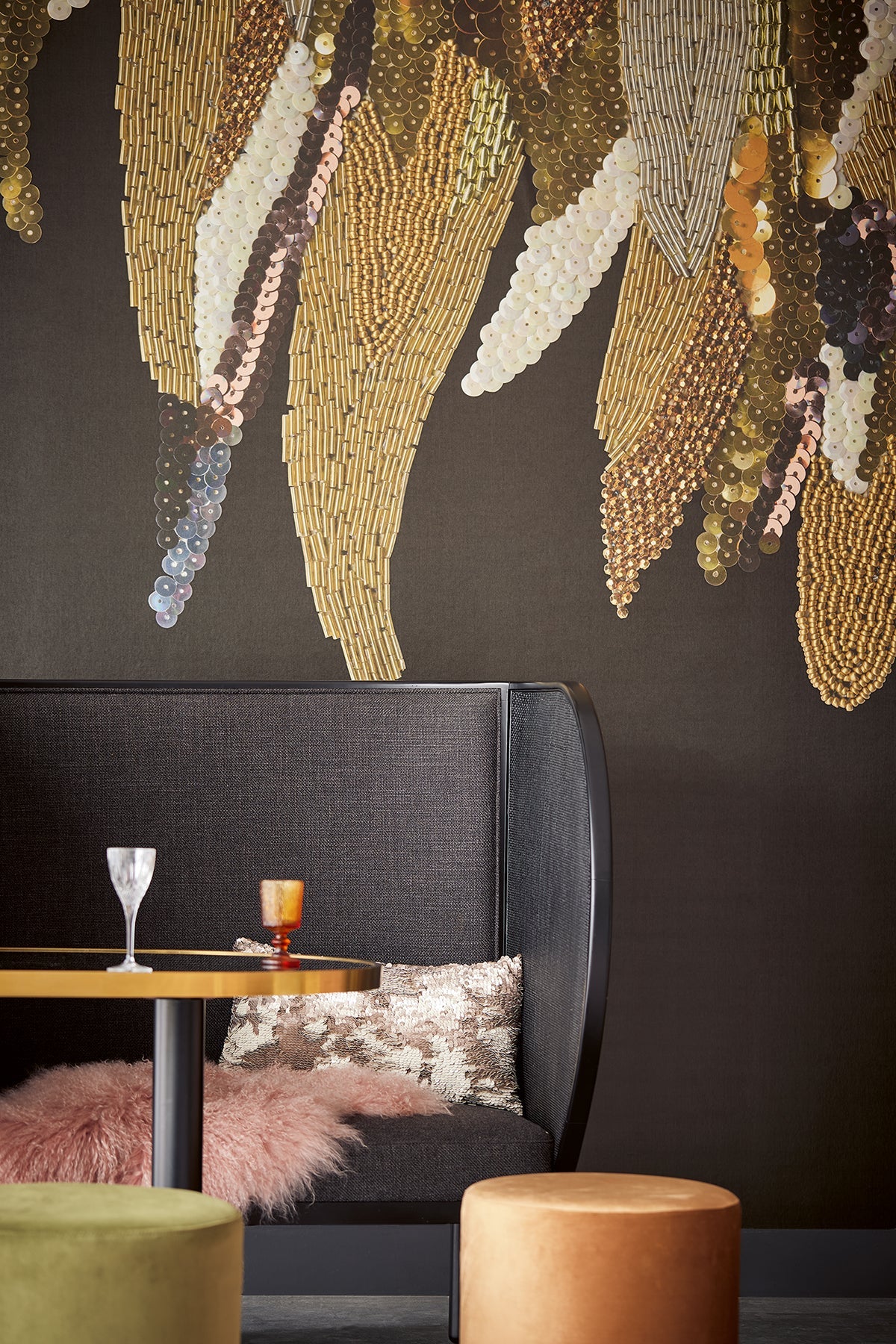 Eijffinger 307408 Left Fancy Feather Black Wall Mural