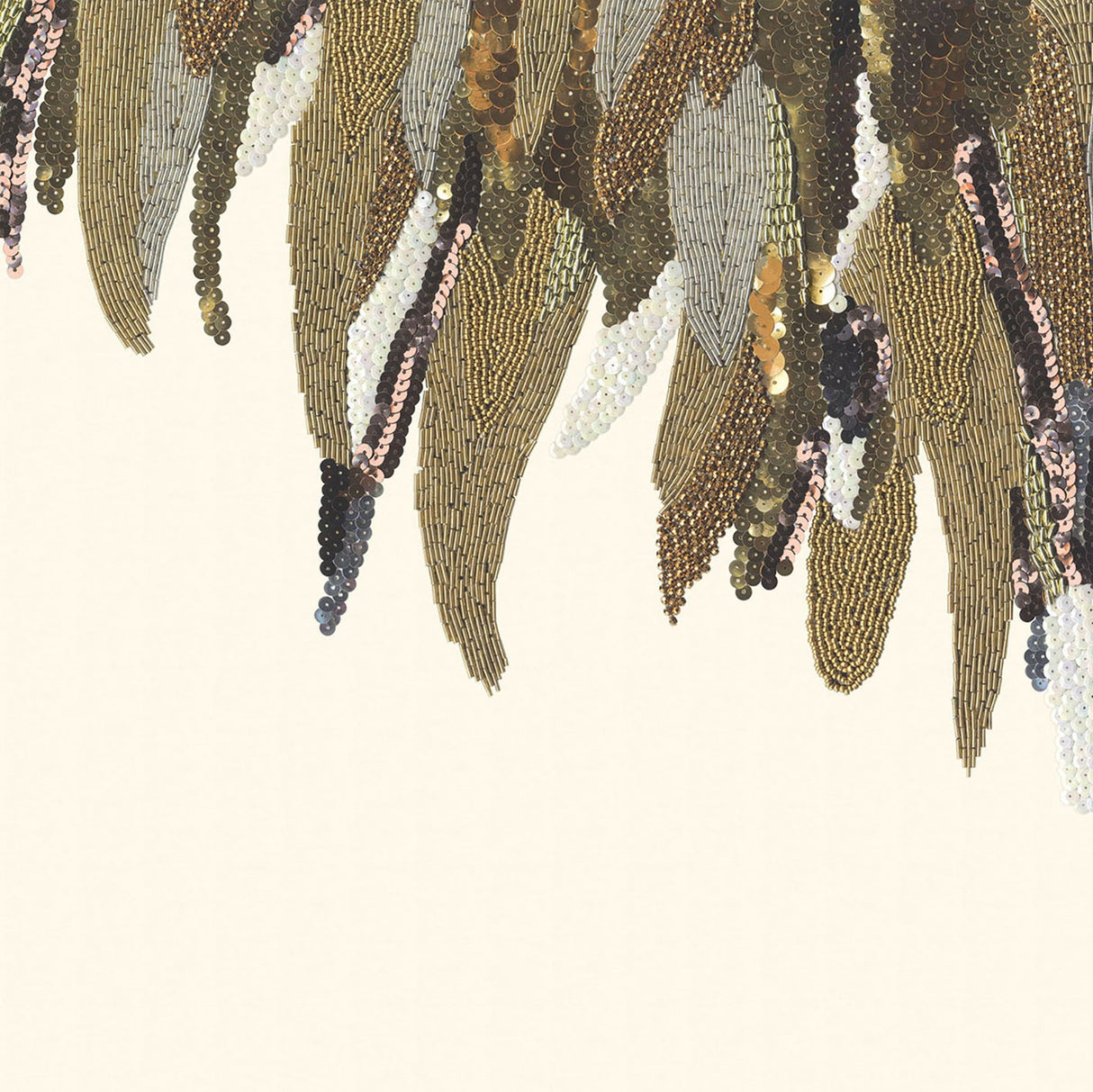 Eijffinger 307409 Left Fancy Feather Cream Wall Mural