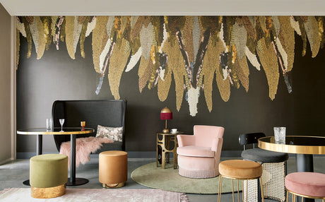 Eijffinger 307411 Fancy Feather Black Wall Mural