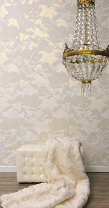 Eijffinger 310860 Neutral Large Scale Floral Wallpaper