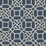 Chesapeake 3112-002714 Adlington Blue Geometric Wallpaper