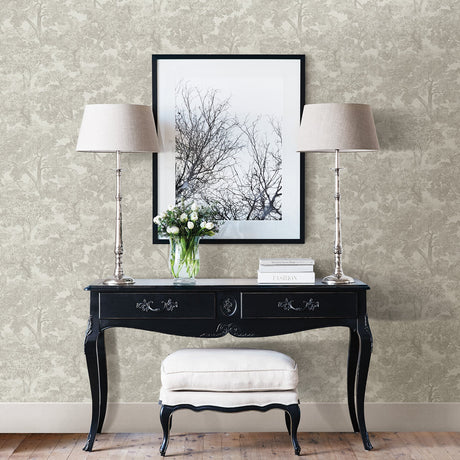 Chesapeake 3112-002722 Blyth Grey Toile Wallpaper