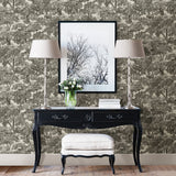 Chesapeake 3112-002723 Blyth Black Toile Wallpaper