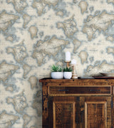 Chesapeake 3113-47545 Mercator Cream World Map Wallpaper