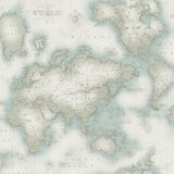 Chesapeake 3113-47546 Mercator Aqua World Map Wallpaper