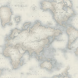 Chesapeake 3113-47547 Mercator Blue World Map Wallpaper