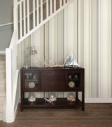 Chesapeake 3113-585117 Cape Elizabeth Grey Stripe Wallpaper