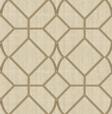 Chesapeake 3114-003303 Washington Square Beige Trellis Wallpaper