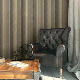 Chesapeake 3114-003325 Flat Iron Taupe Stripe Wallpaper