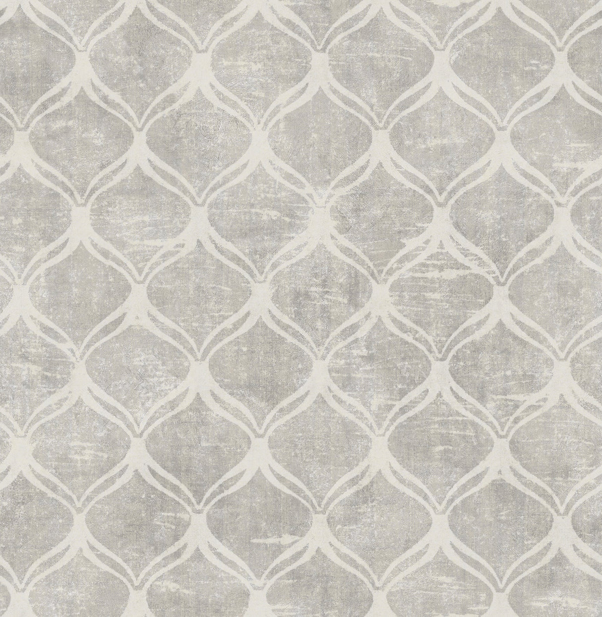 Chesapeake 3114-003331 Bowery Silver Ogee Wallpaper