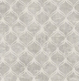 Chesapeake 3114-003331 Bowery Silver Ogee Wallpaper