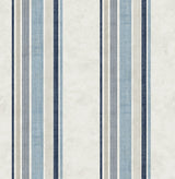 Chesapeake 3114-003336 Hamilton Blue Stripe Wallpaper