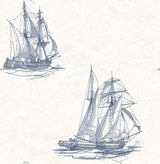 Chesapeake 3114-003340 Hudson Bay Blue Nautical Wallpaper