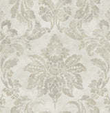Chesapeake 3114-003350 Astor Silver Damask Wallpaper