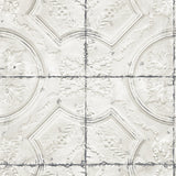 Chesapeake 3115-12431 Susanna Off-White Vintage Tin Tile Wallpaper