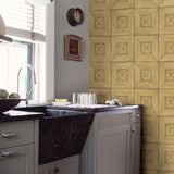 Chesapeake 3115-12456 Avery Wheat Wood Wallpaper
