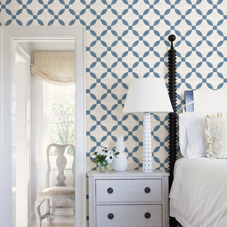 Chesapeake 3115-12472 Justice Blue Quilt Wallpaper
