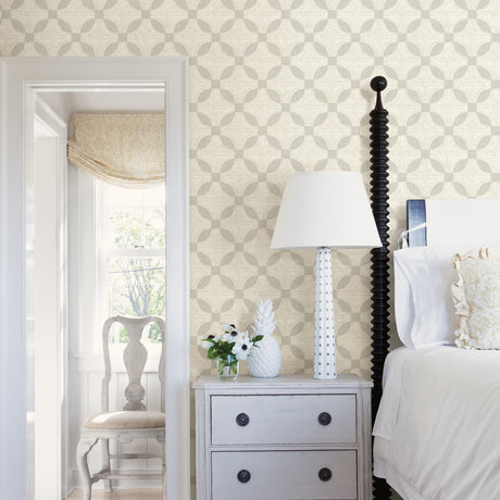 Chesapeake 3115-12473 Justice Light Grey Quilt Wallpaper