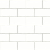 Chesapeake 3115-12491 Freedom Off-White Subway Tile Wallpaper