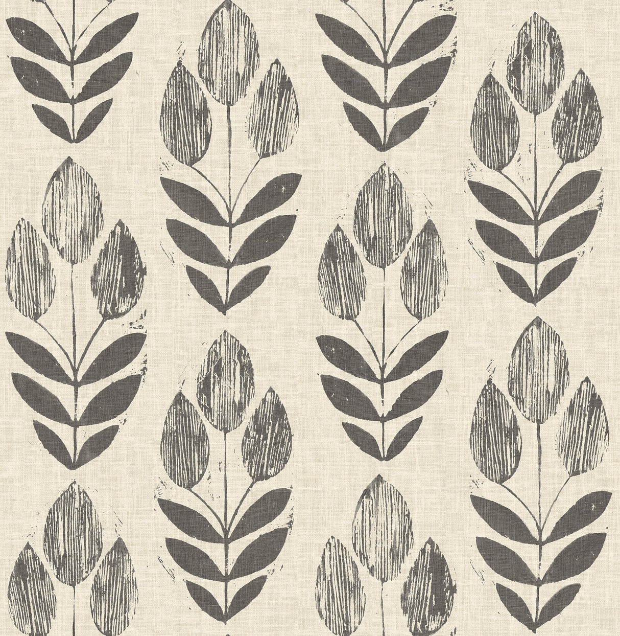 Chesapeake 3115-24474 Garland Black Block Tulip Wallpaper
