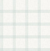 Chesapeake 3115-24477 Twain Teal Plaid Wallpaper