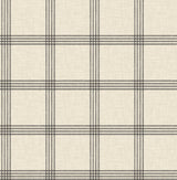 Chesapeake 3115-24479 Twain Black Plaid Wallpaper