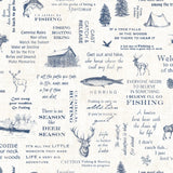 Chesapeake 3118-01474 North Hills Navy Camping Quotes Wallpaper