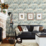 Chesapeake 3118-12611 Tamarack Blue Forest Wallpaper