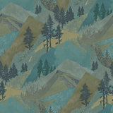 Chesapeake 3118-12632 Range Green Mountains Wallpaper