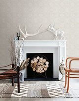 Chesapeake 3118-12664 Java Light Grey Medallion Wallpaper
