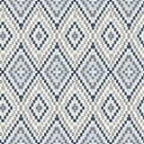 Chesapeake 3118-12713 Ganado Navy Geometric Ikat Wallpaper