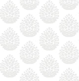 Chesapeake 3118-25091 Totem Light Grey Pinecone Wallpaper